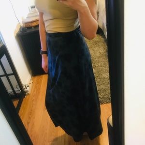 Blue Floral Maxi Skirt
